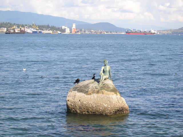 The mermaid at Stanley Park.